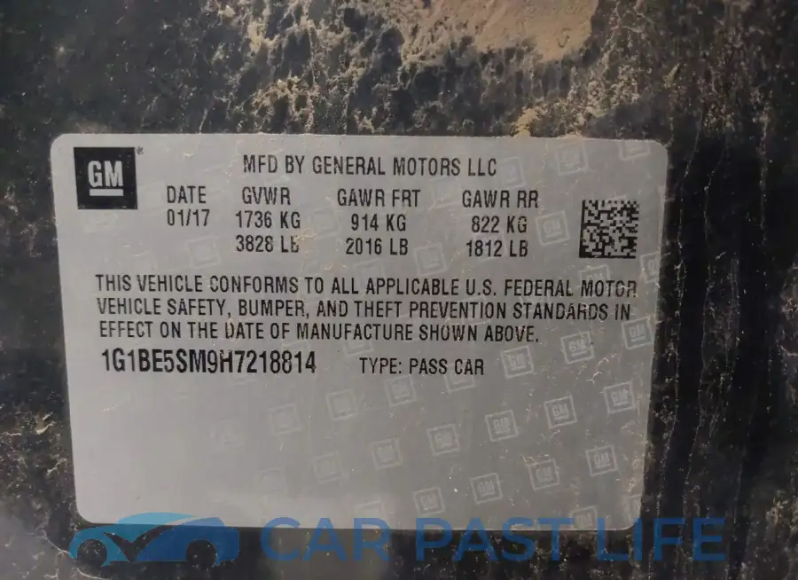 1G1BE5SM9H7218814# 9