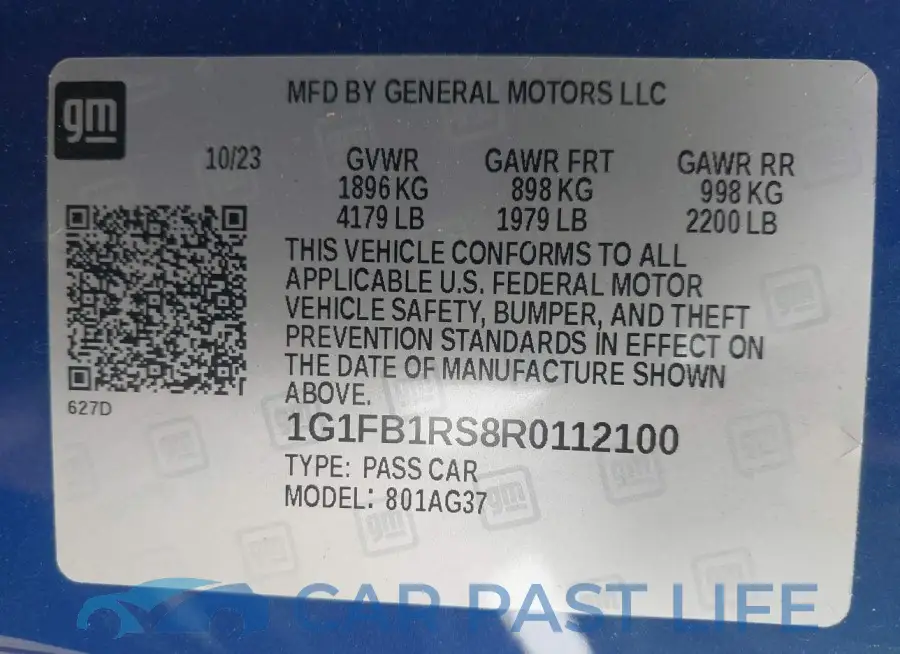 1G1FB1RS8R0112100# 9
