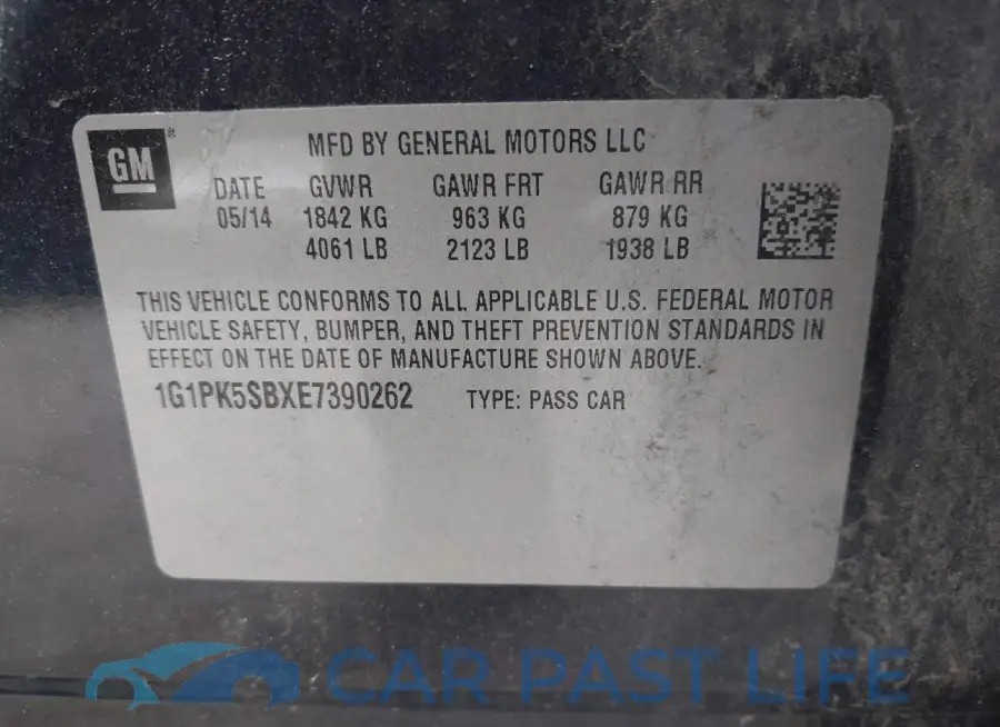 1G1PK5SBXE7390262# 9