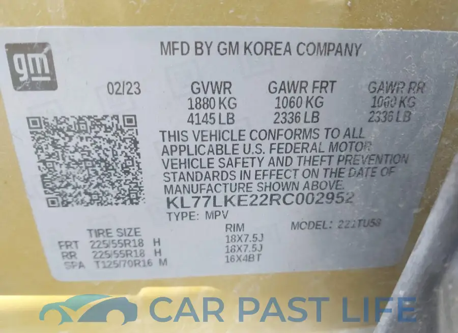 KL77LKE22RC002952# 9