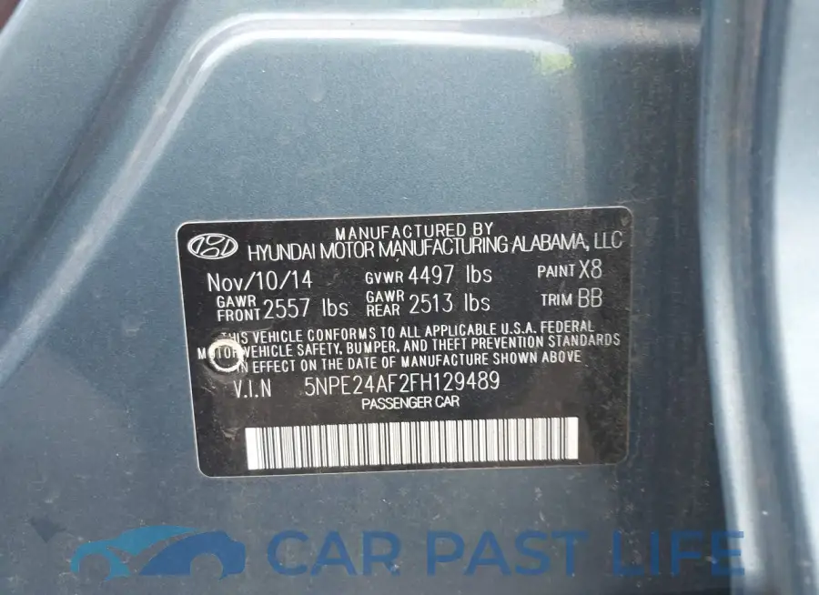 5NPE24AF2FH129489# 9