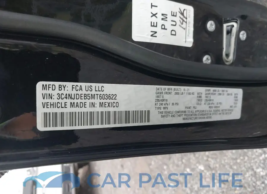 3C4NJDEB5MT603622# 9