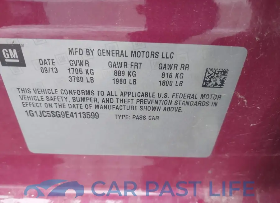 1G1JC5SG9E4113599# 9