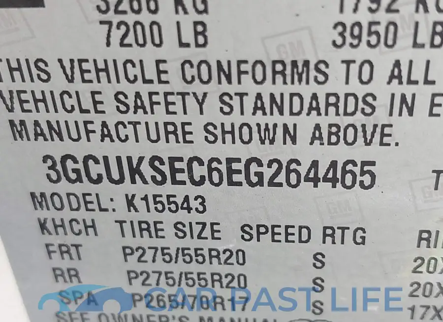 3GCUKSEC6EG264465# 9