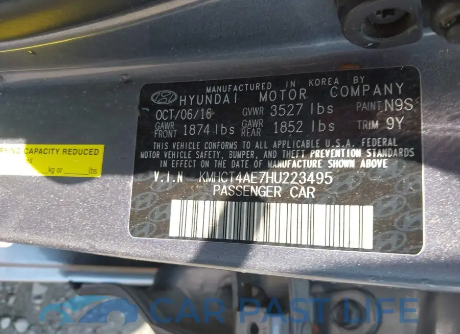 KMHCT4AE7HU223495# 9