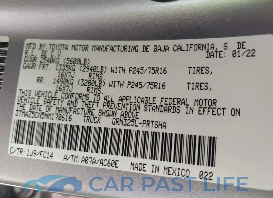 3TMAZ5CN5NM170616# 9