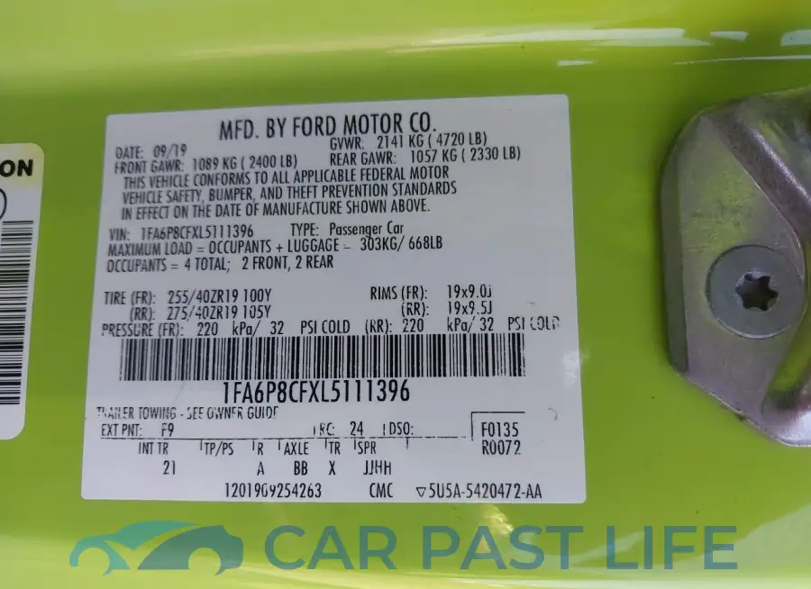 1FA6P8CFXL5111396# 9