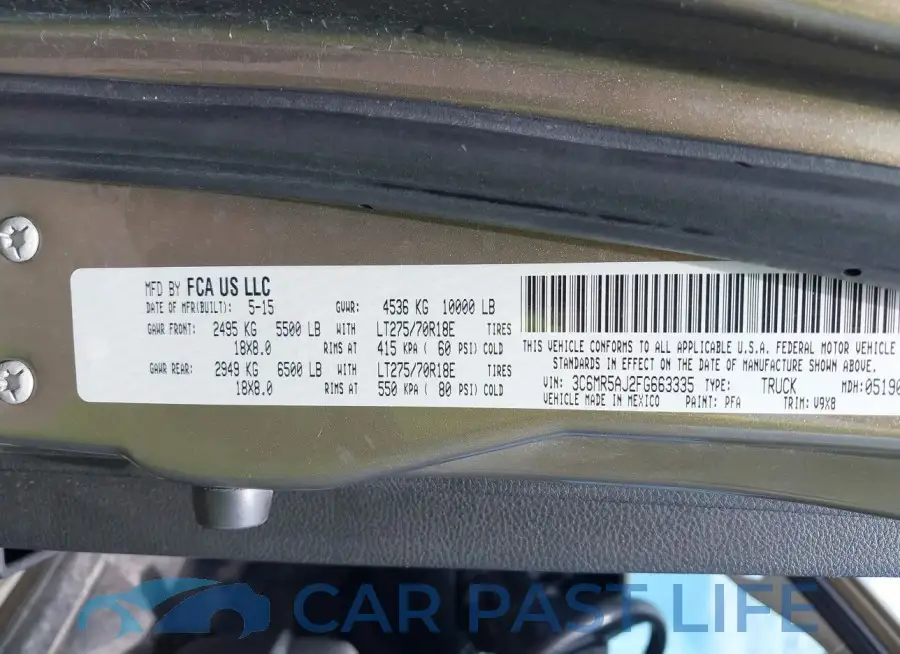 3C6MR5AJ2FG663335# 9