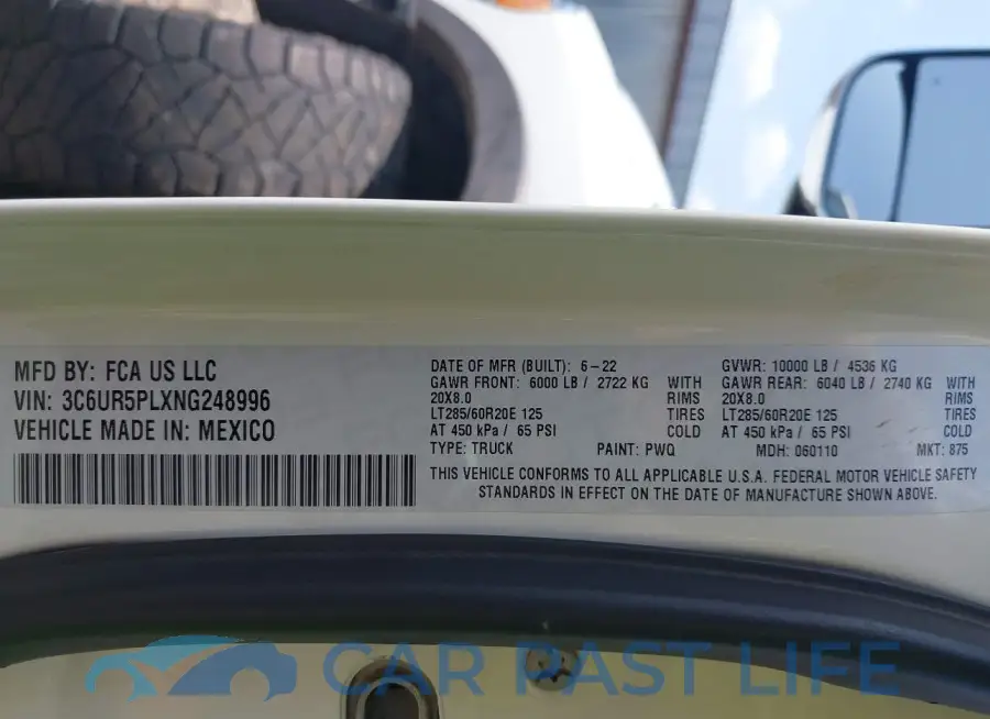 3C6UR5PLXNG248996# 9