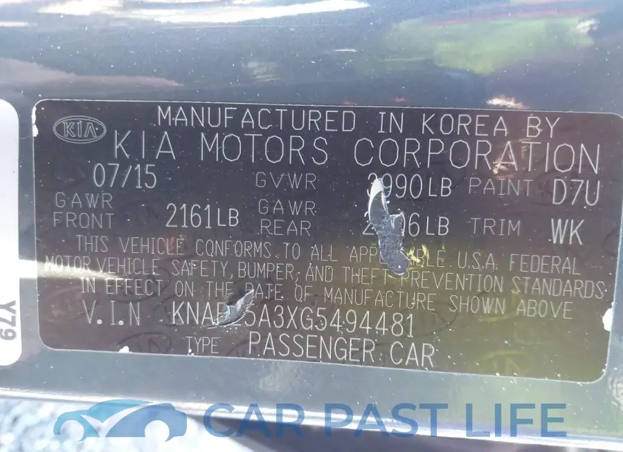 KNAFZ5A3XG5494481# 9