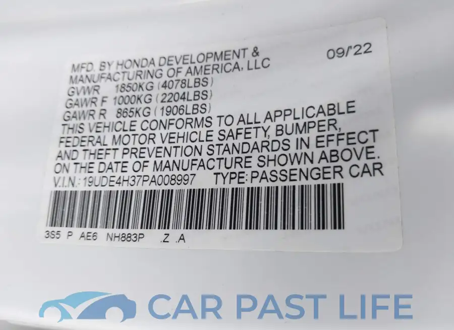 19UDE4H37PA008997# 9