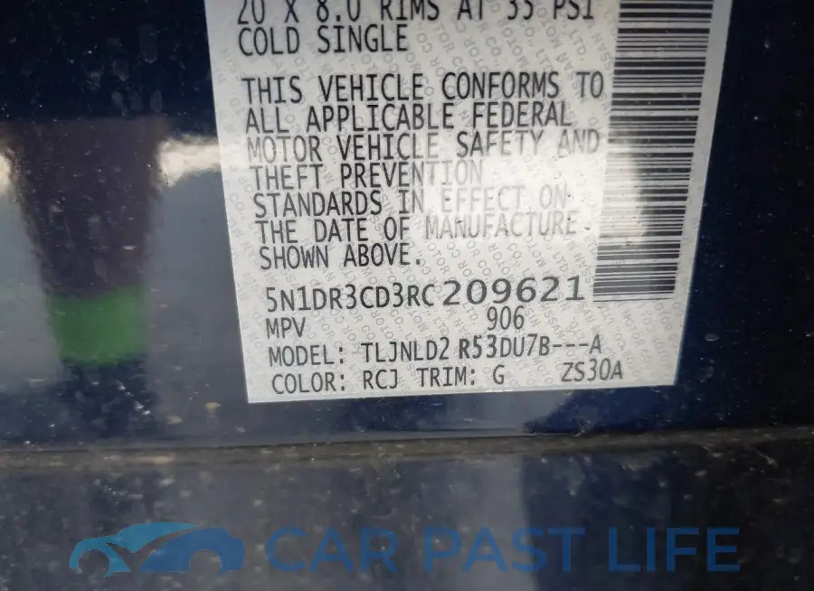 5N1DR3CD3RC209621# 9