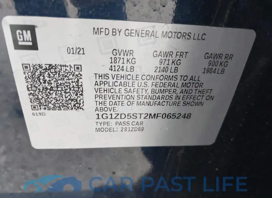 1G1ZD5ST2MF065248# 9