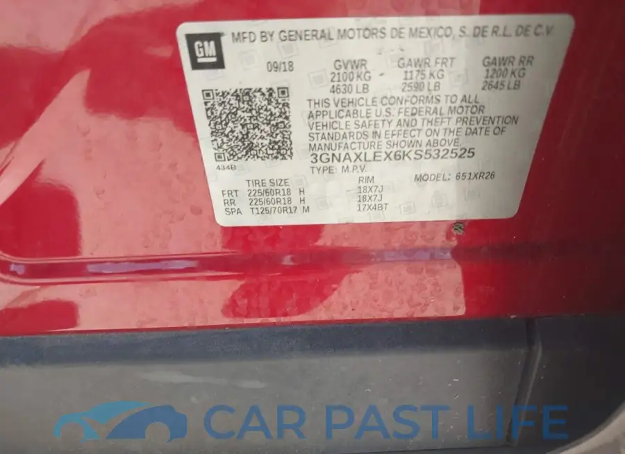 3GNAXLEX6KS532525# 9