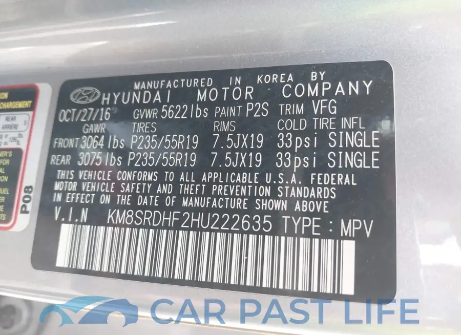KM8SRDHF2HU222635# 9