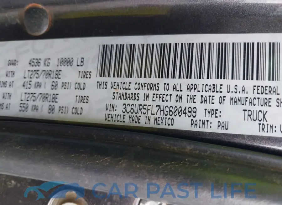 3C6UR5FL7HG600499# 9
