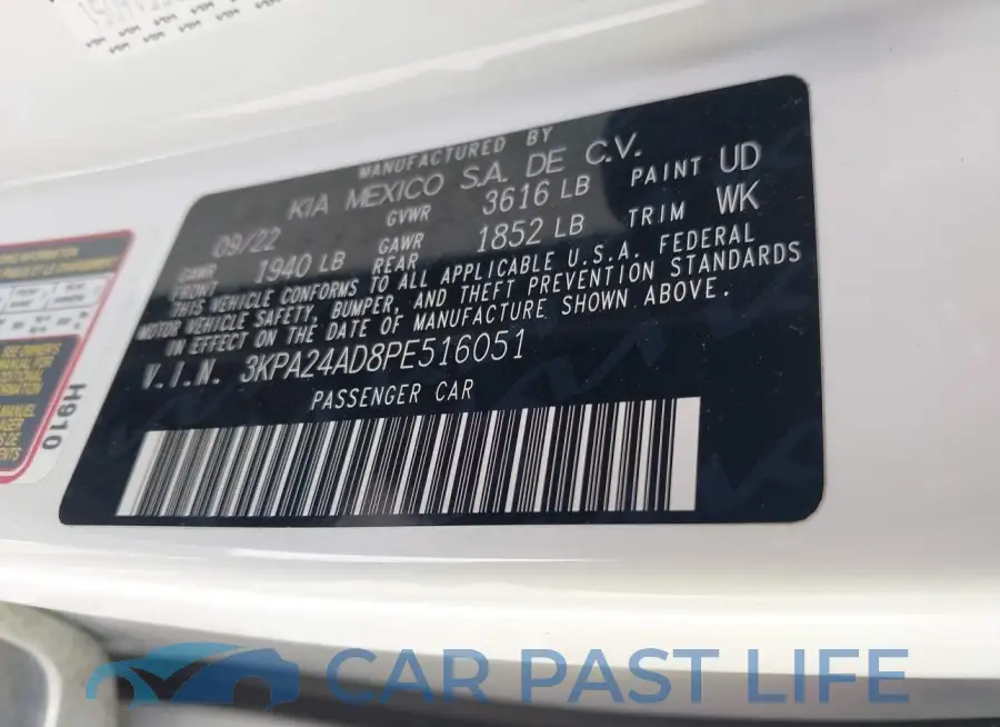 3KPA24AD8PE516051# 9