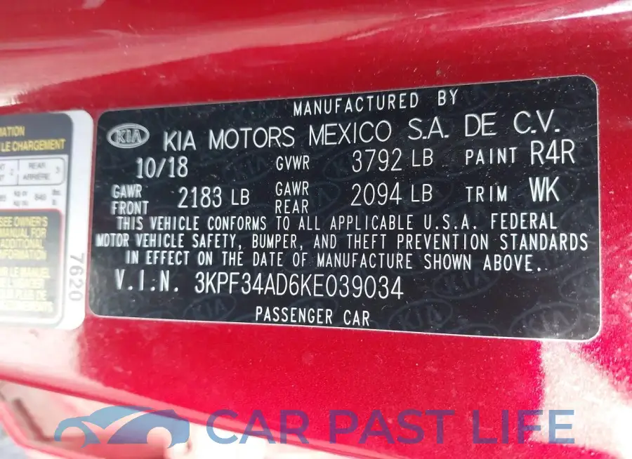 3KPF34AD6KE039034# 9