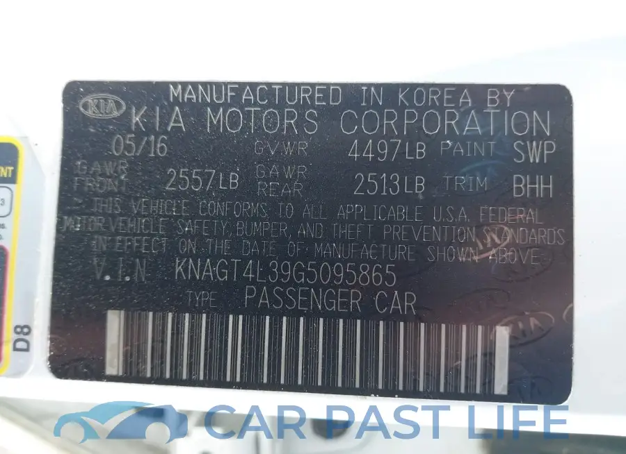 KNAGT4L39G5095865# 9