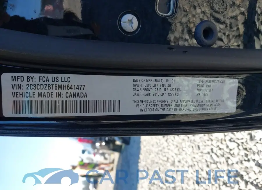 2C3CDZBT6MH641477# 9