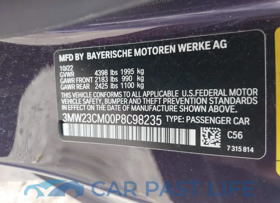 3MW23CM00P8C98235# 9