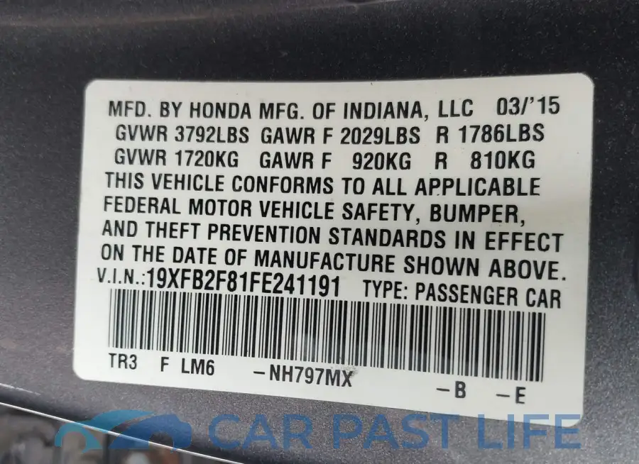 19XFB2F81FE241191# 9