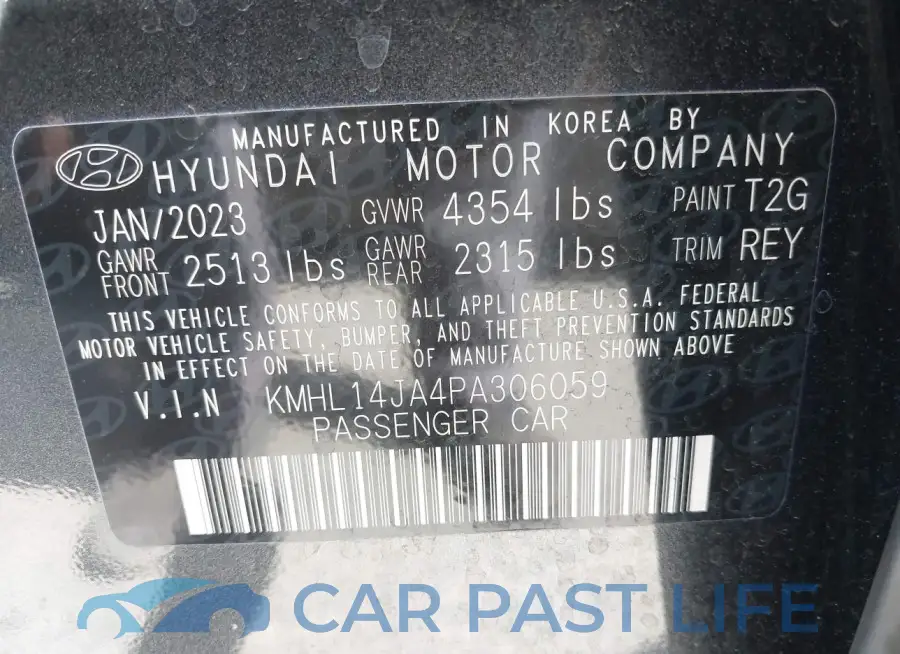 KMHL14JA4PA306059# 9