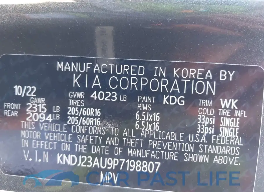 KNDJ23AU9P7198807# 9