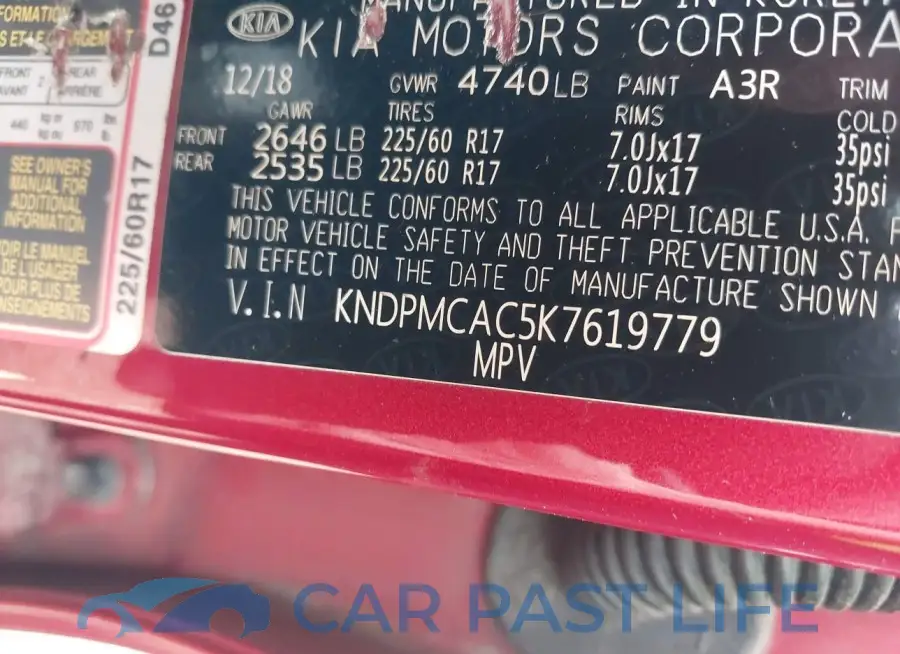 KNDPMCAC5K7619779# 9
