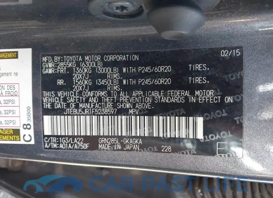 JTEBU5JR1F5238597# 9
