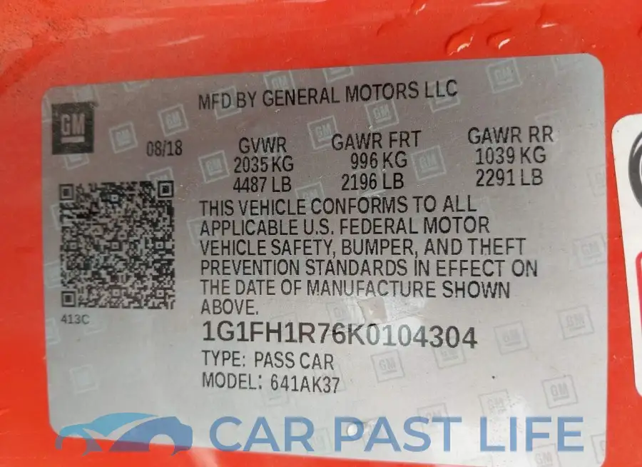 1G1FH1R76K0104304# 9