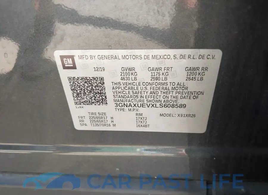 3GNAXUEVXLS608589# 9