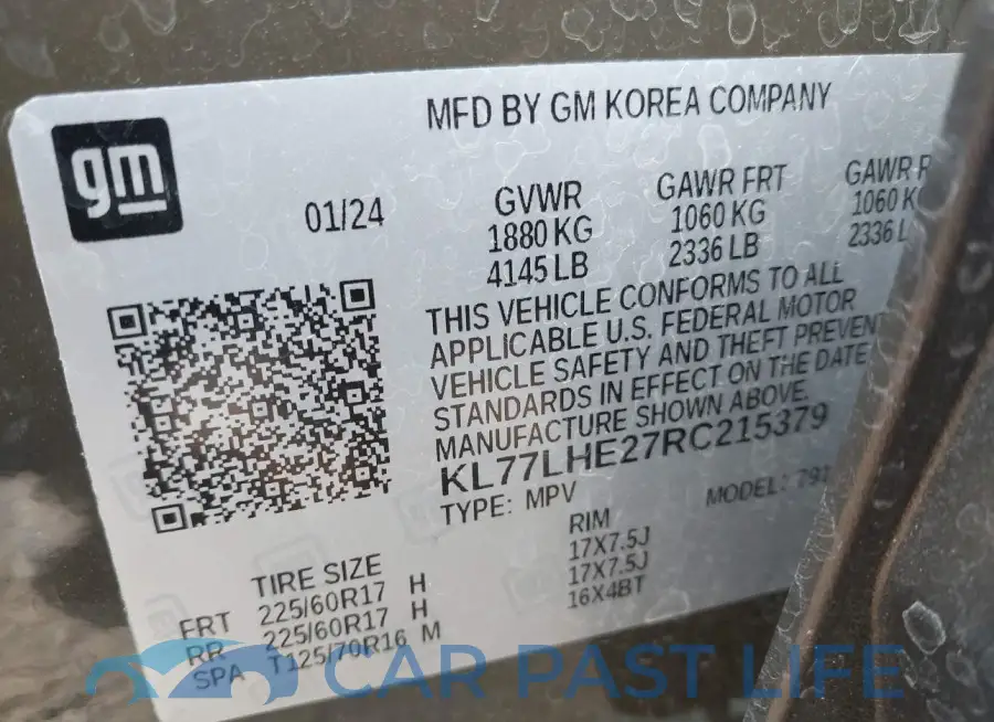 KL77LHE27RC215379# 9