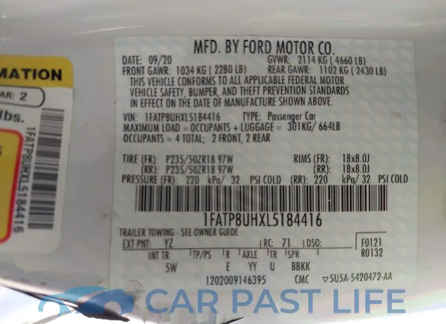 1FATP8UHXL5184416# 9