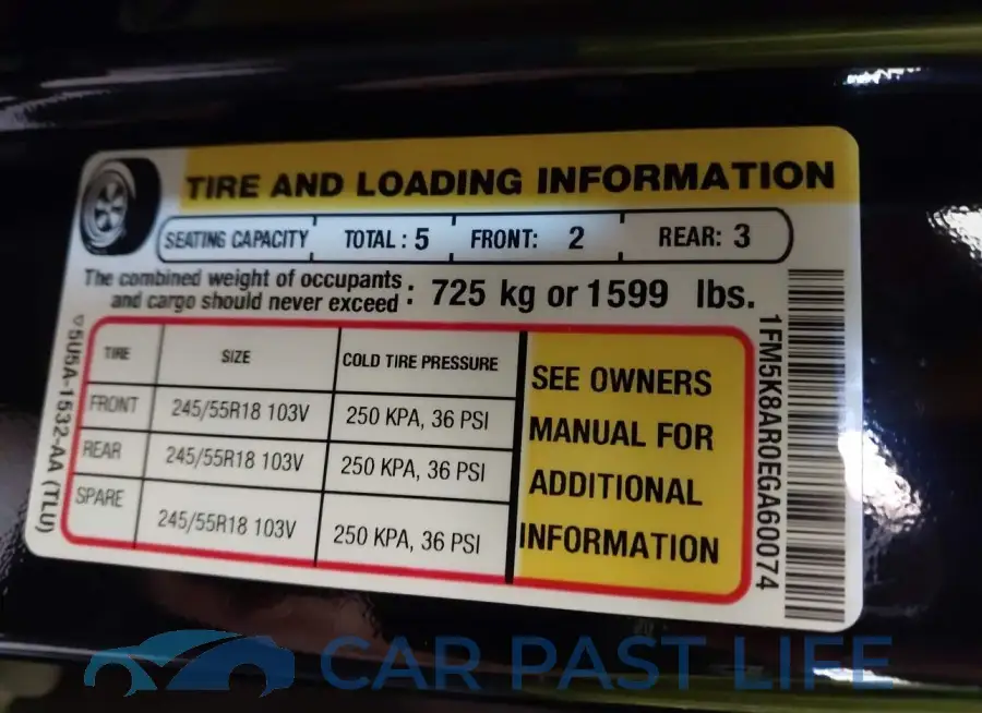 1FM5K8AR0EGA60074# 9