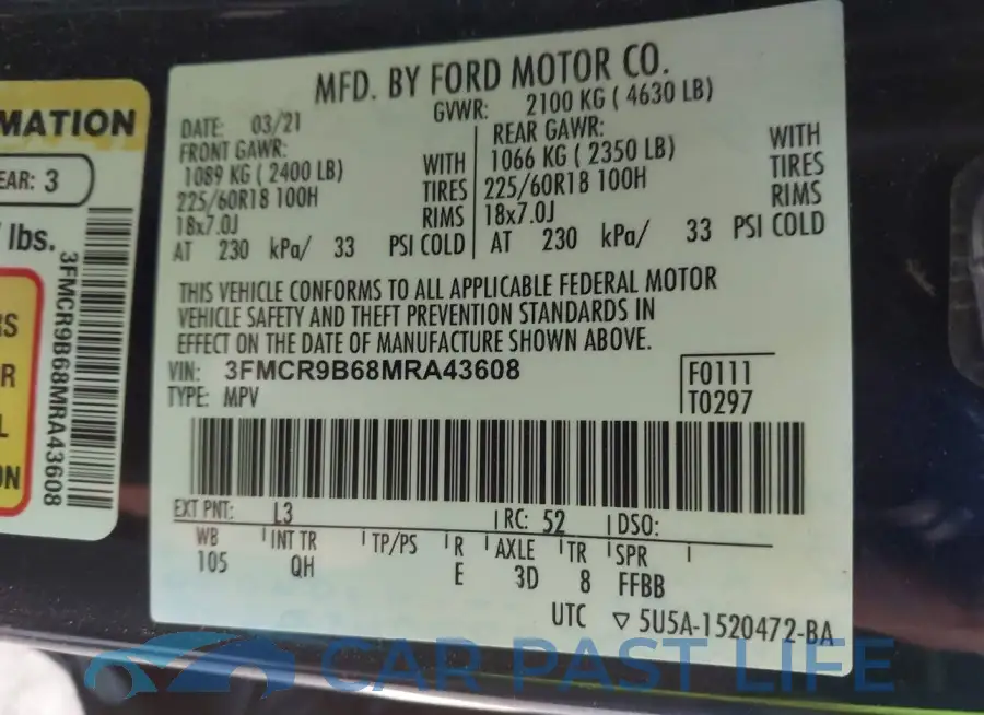 3FMCR9B68MRA43608# 9