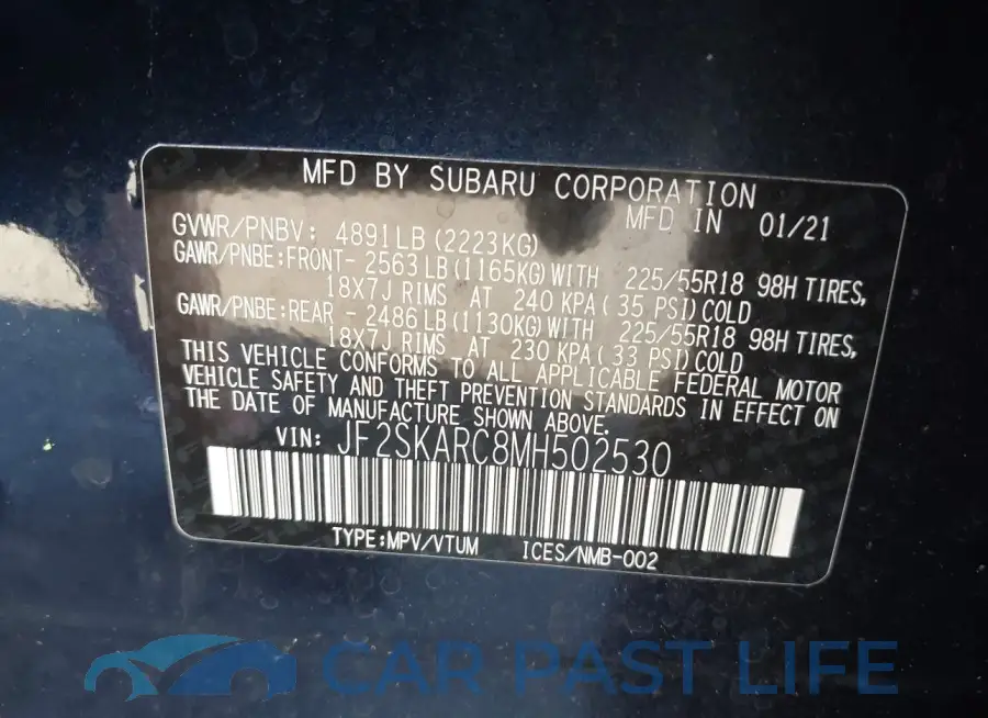 JF2SKARC8MH502530# 9