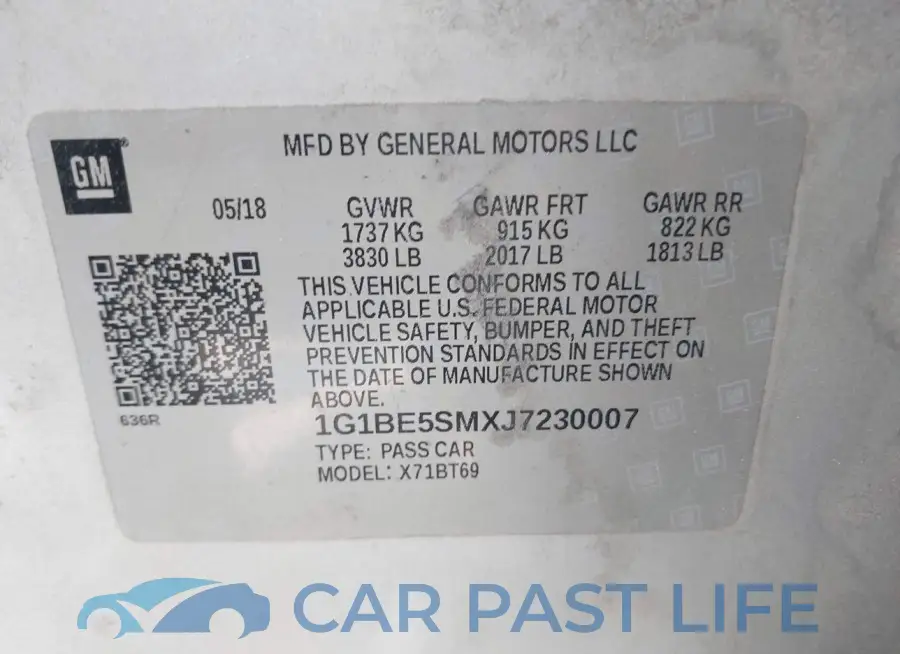 1G1BE5SMXJ7230007# 9