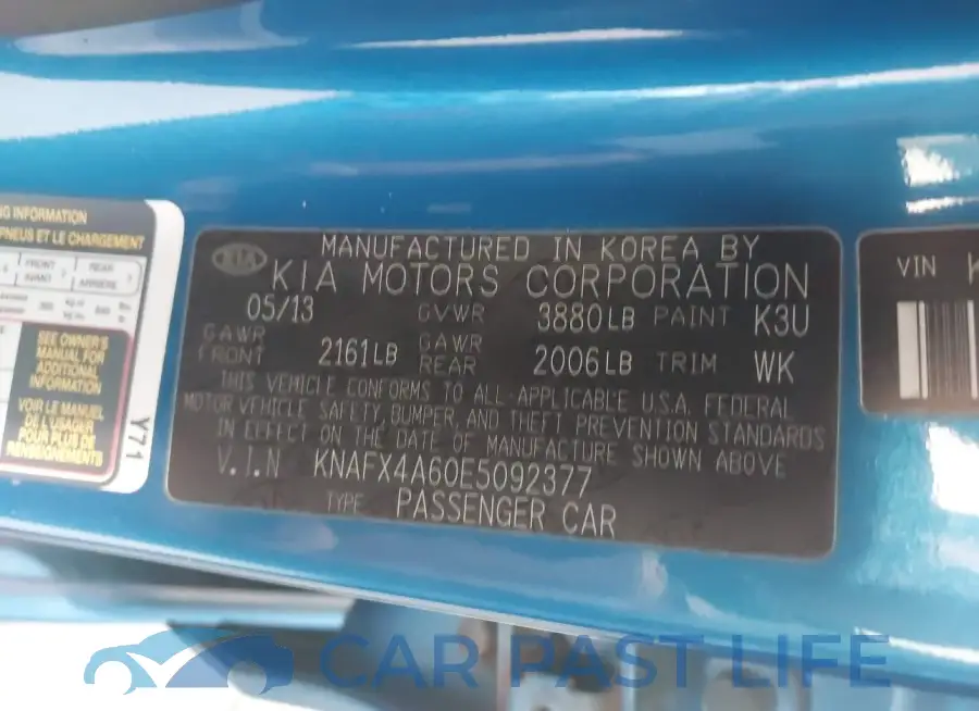 KNAFX4A60E5092377# 9