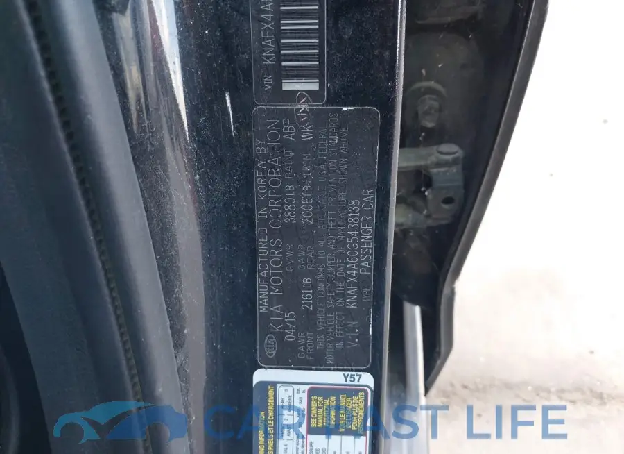 KNAFX4A60G5438138# 9