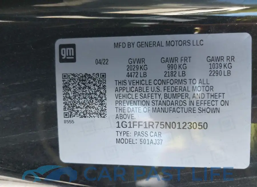 1G1FF1R75N0123050# 9