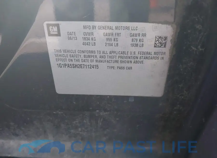 1G1PA5SH2E7112415# 9