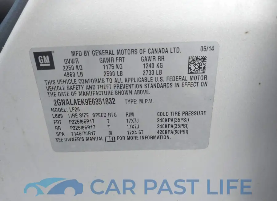 2GNALAEK9E6351832# 9