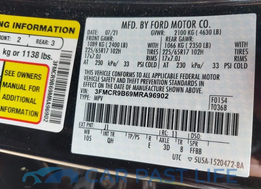 3FMCR9B69MRA96902# 9