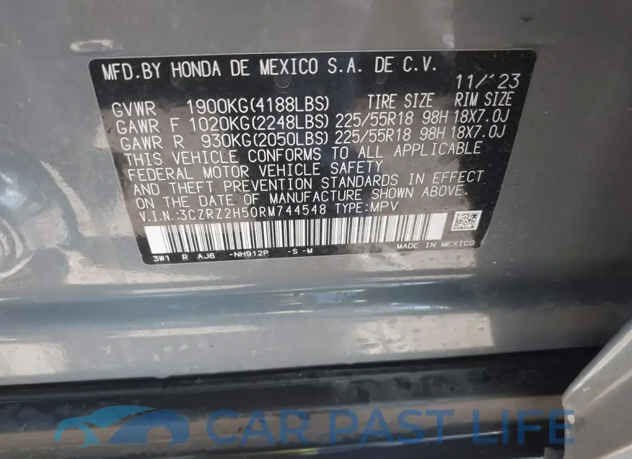 3CZRZ2H50RM744548# 9