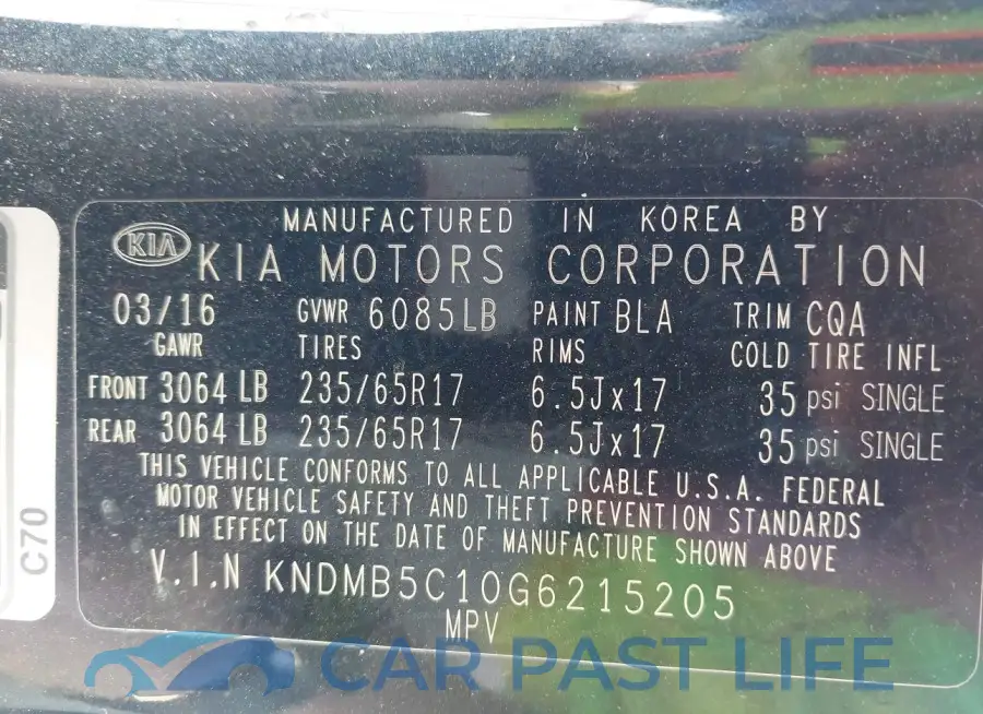 KNDMB5C10G6215205# 9