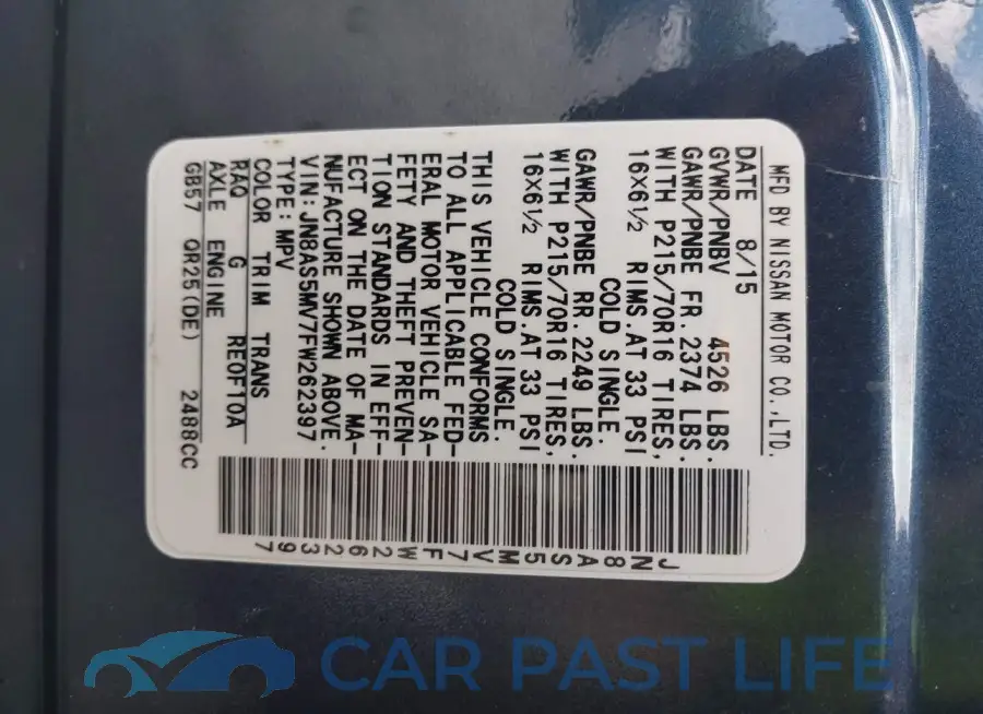 JN8AS5MV7FW262397# 9