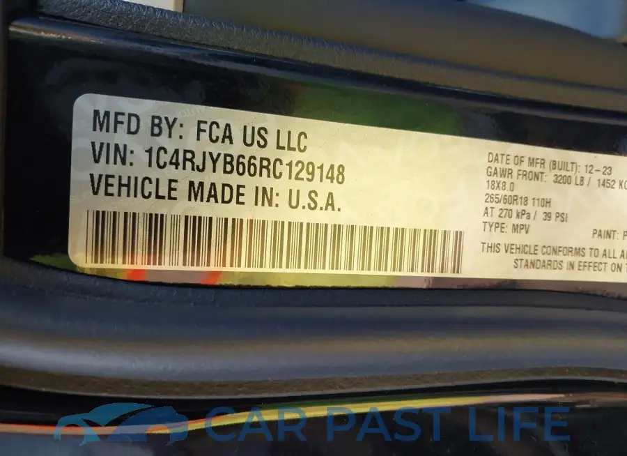 1C4RJYB66RC129148# 9