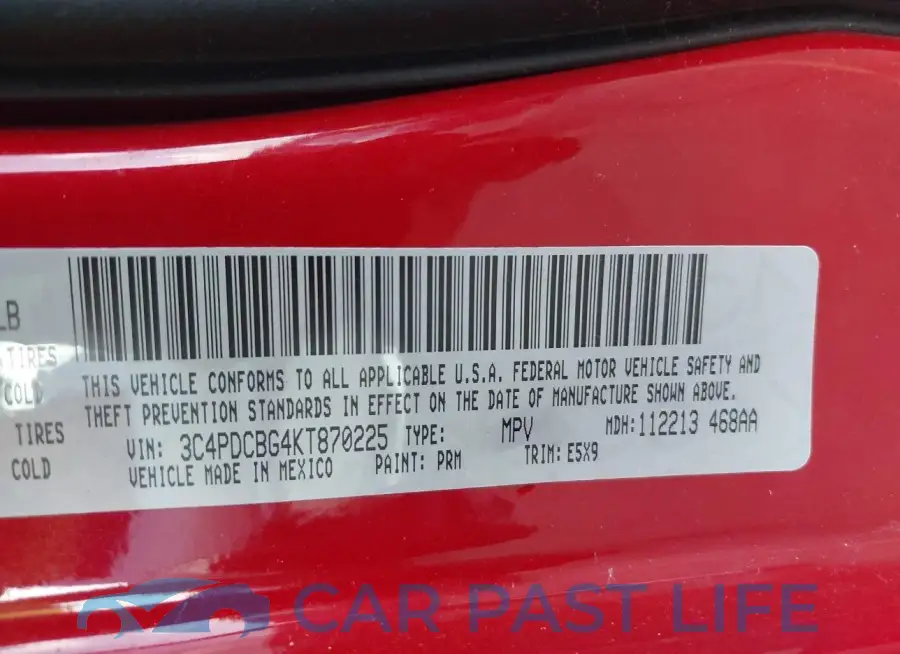 3C4PDCBG4KT870225# 9