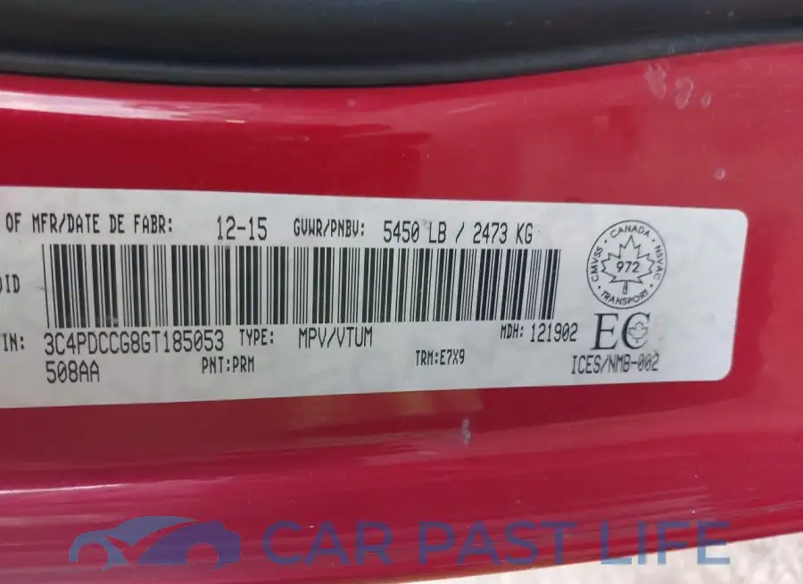 3C4PDCCG8GT185053# 9